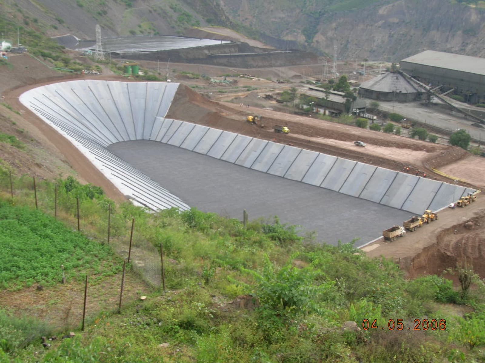 Drone view of EFI USA mining containment liner installation